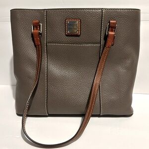 Dooney & Bourke Light Brown/Tan Large Pebble Leather Shoulder Bag